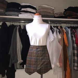 Zara Plaid Mini Skirt